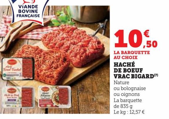 HACHÉ  DE BOEUF  VRAC BIGARD