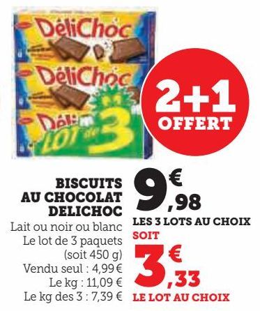 BISCUITS  AU CHOCOLAT  DELICHOC