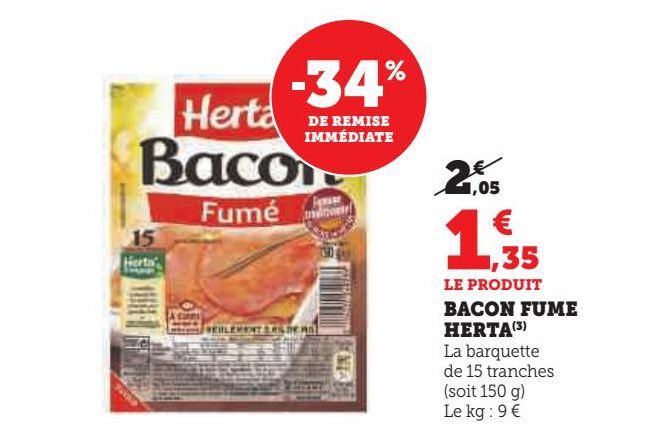 BACON FUME  HERTA