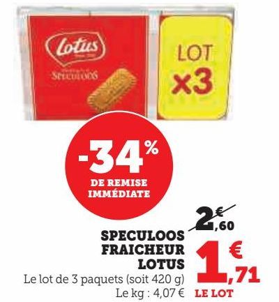 SPECULOOS  FRAICHEUR  LOTUS