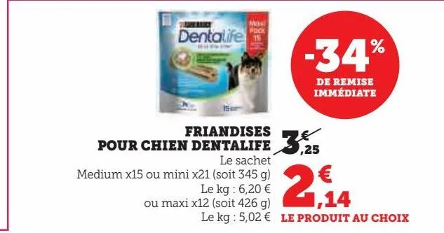 friandises  pour chien  dentalife