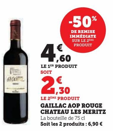 GAILLAC AOP ROUGE  CHATEAU LES MERITZ