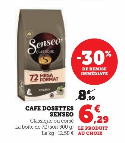 CAFE DOSETTES  SENSEO