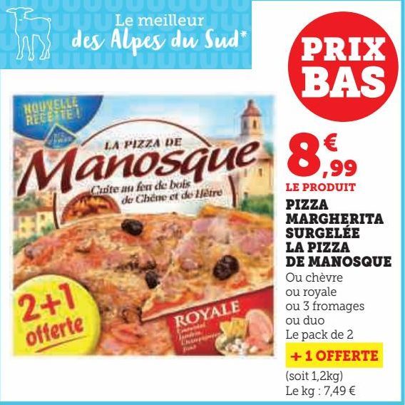 PIZZA  MARGHERITA  SURGELÉE  LA PIZZA  DE MANOSQUE