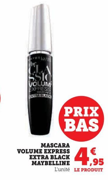 MASCARA VOLUME  EXPRESS EXTRA  BLACK MAYBELLINE