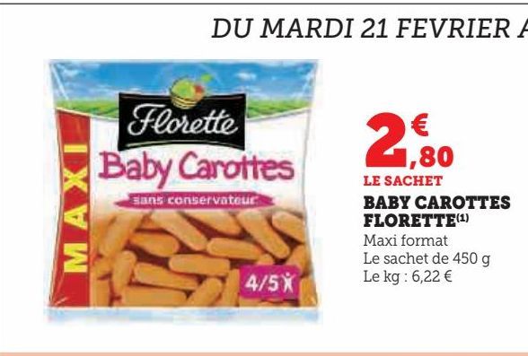 BABY CAROTTES  FLORETTE