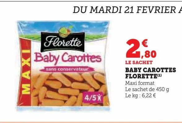 baby carottes  florette