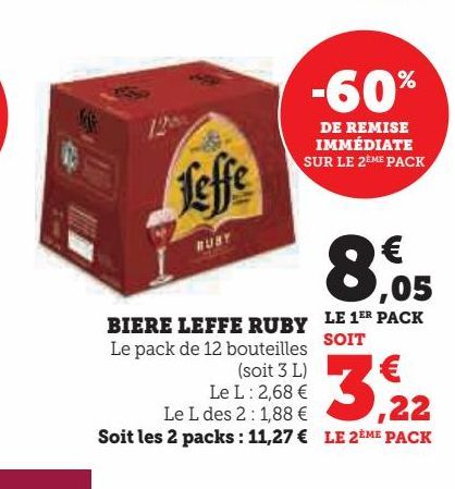 BIERE LEFFE RUBY