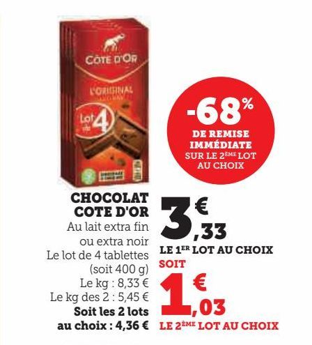 CHOCOLAT  COTE D'OR