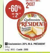 SUR  2€  -60% 2007  S  đ  Coulommiers  PRÉSIDENT 
