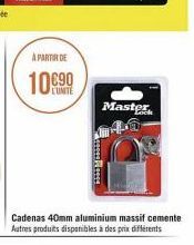 A PARTIR DE  10€90  Rasse  Master  Cadenas 40mm aluminium massif cemente  Autres produits disponibles à des prix différents 