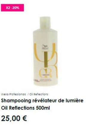 X2-20%  Wella Professionals / Oil Reflections Shampooing révélateur de lumière Oil Reflections 500ml  25,00 €  F  