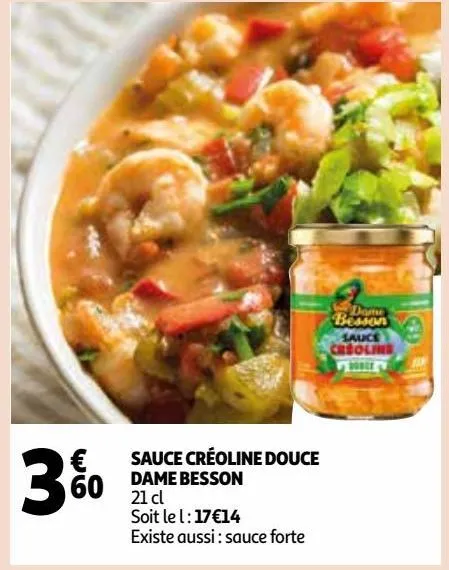 Sauce créoline de Guadeloupe - Douce - Dame Besson