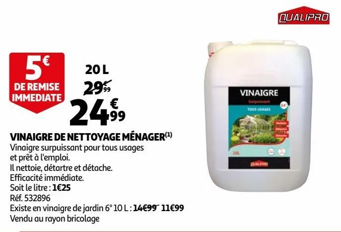 vinaigre de nettoyage ménager