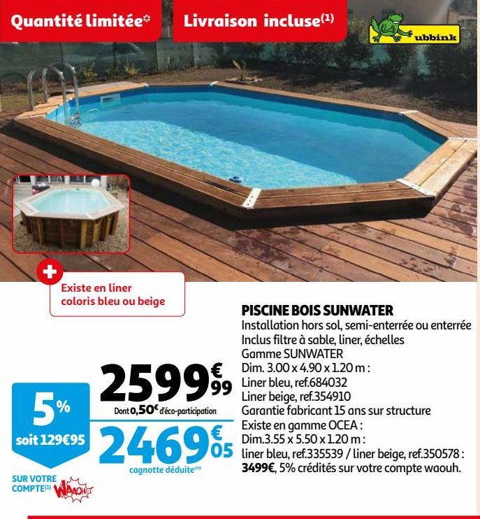 PISCINE BOIS SUNWATER