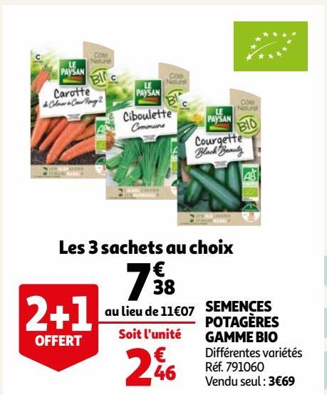 SEMENCES POTAGÈRES GAMME BIO