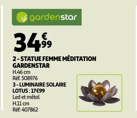 LUMINAIRE SOLAIRE LOTUS