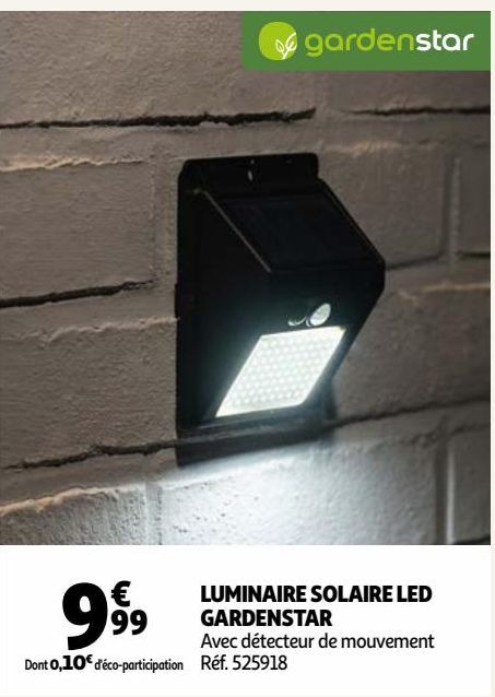 LUMINAIRE SOLAIRE LED GARDENSTAR