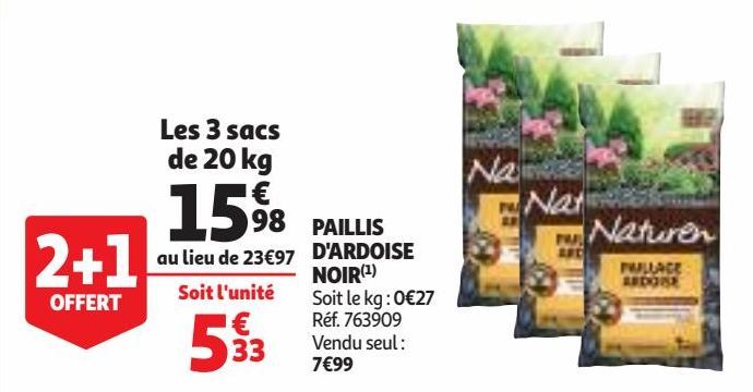 PAILLIS D'ARDOISE NOIR