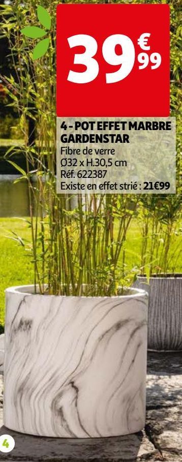 POT EFFET MARBRE GARDENSTAR