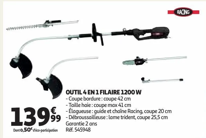 outil 4 en 1 filaire 1200 w