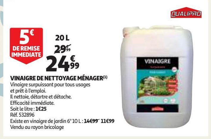 VINAIGRE DE NETTOYAGE MÉNAGER