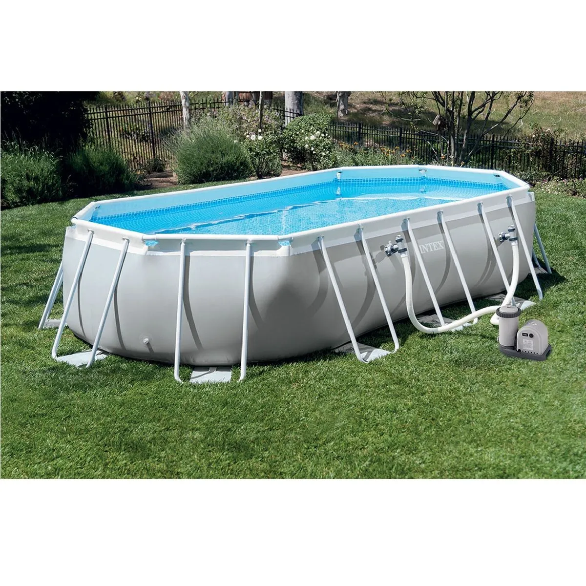 kit piscine prism frame ovale tubulaire 6.10 x 3.05 x1.22m