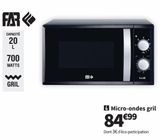 Micro-ondes avec grill far offre à 84,99€ sur Conforama