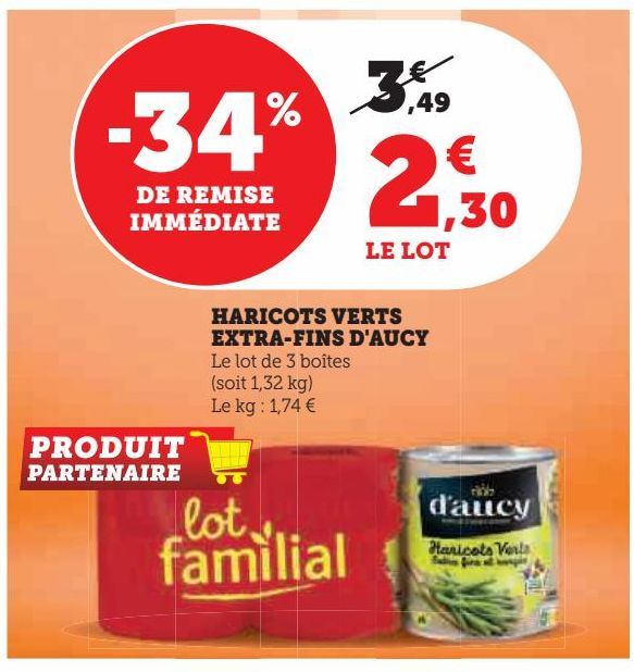 HARICOTS VERTS EXTRA-FINS D'AUCY