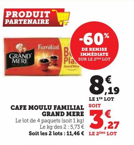 CAFE MOULU FAMILIAL GRAND MERE