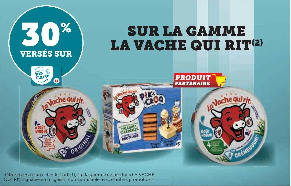 sur la gamme la vache qui rit