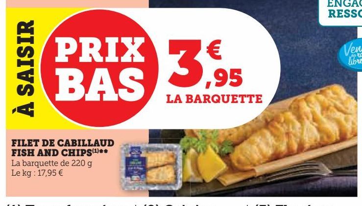 FILET DE CABILLAUD FISH AND CHIPS **