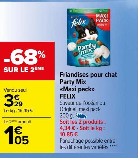 Friandises pour chat  Party Mix  «Maxi pack»  FELIX