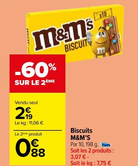  Biscuits  M&M’S