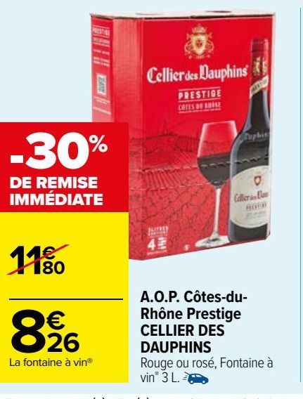  A.O.P. Côtes-duRhône Prestige  CELLIER DES  DAUPHINS