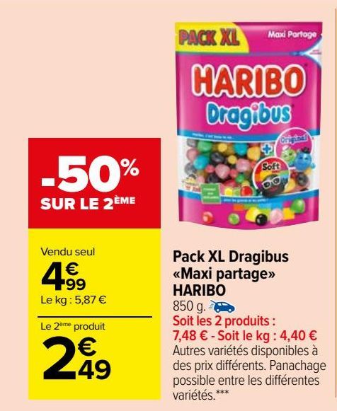 Pack XL Dragibus  «Maxi partage»  HARIBO