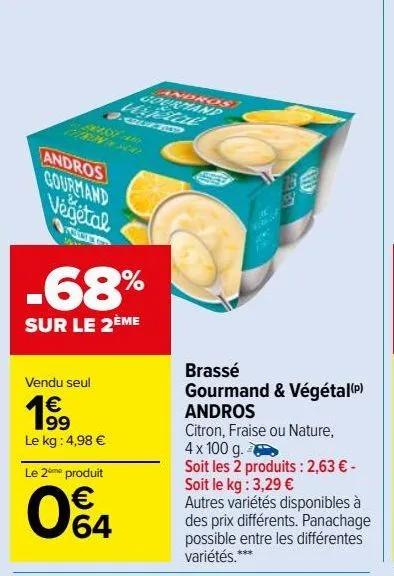 brassé gourmand & végétal andros