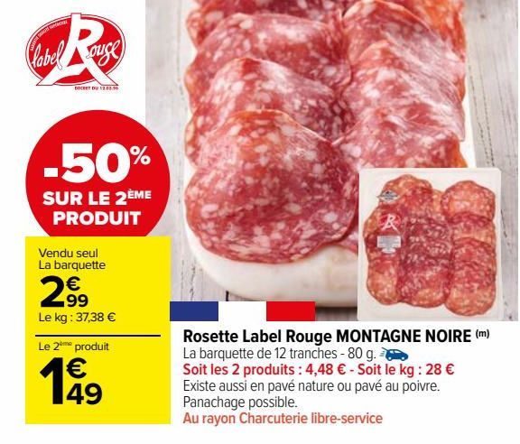 Rosette Label Rouge MONTAGNE NOIRE
