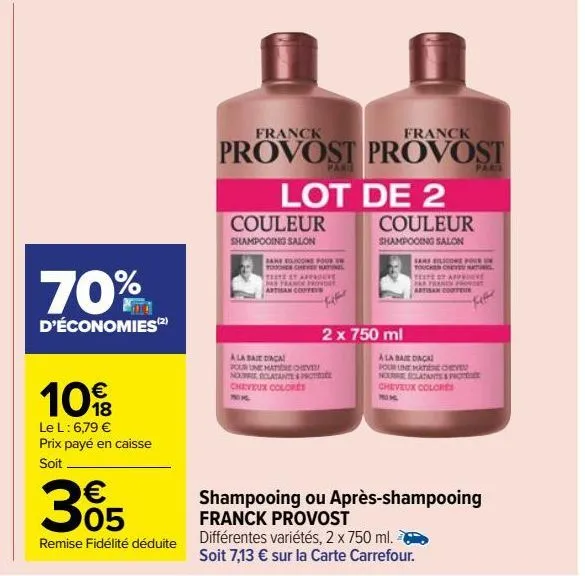 shampooing ou après-shampooing franck provost