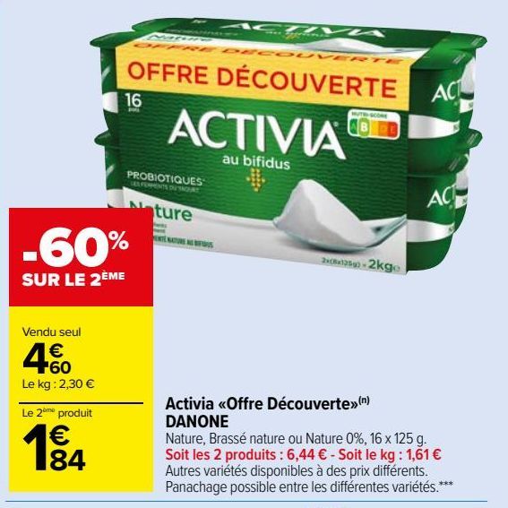 Activia «Offre Découverte» DANONE