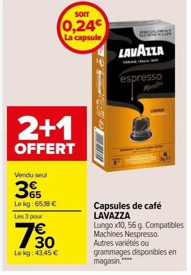 Capsules de café LAVAZZA