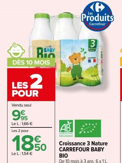 Croissance 3 Nature CARREFOUR BABY BIO