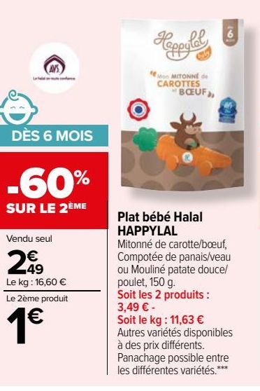 Plat bébé Halal HAPPYLAL