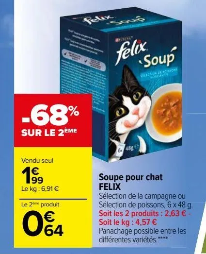soupe pour chat felix