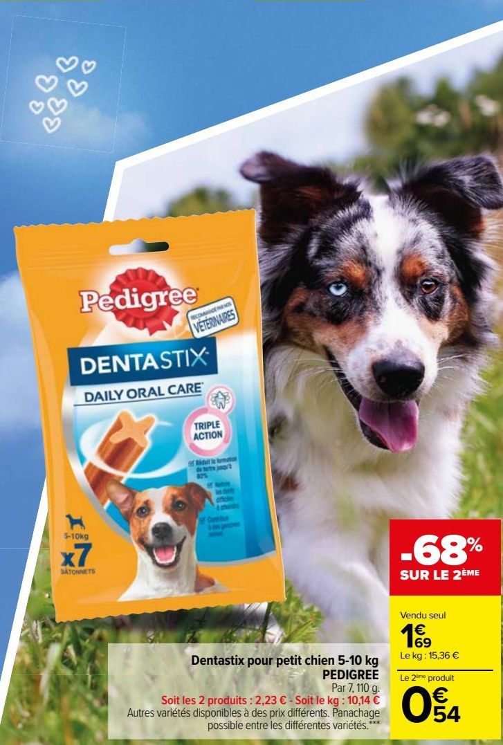 Dentastix pour petit chien 5-10 kg PEDIGREE