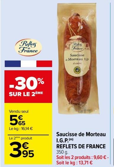 Saucisse de Morteau I.G.P. REFLETS DE FRANCE