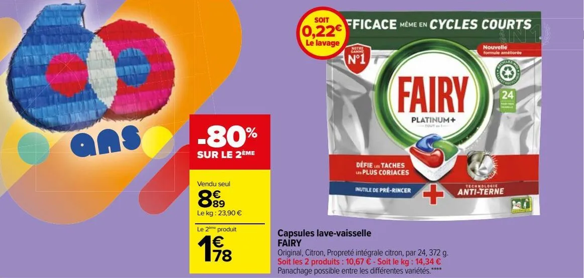 capsules lave-vaisselle fairy