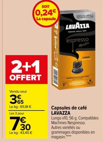 Capsules de café LAVAZZA