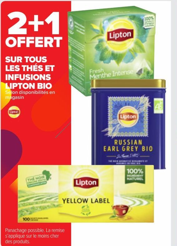 LES THÉS ET INFUSIONS LIPTON BIO