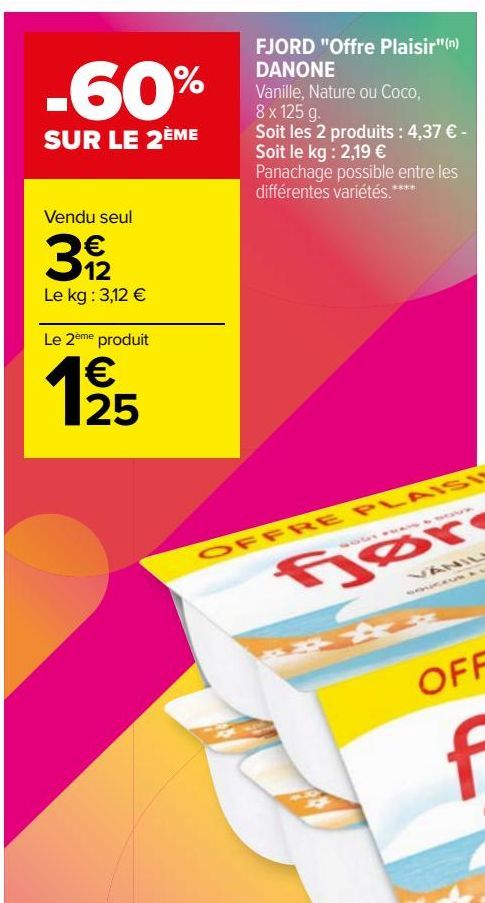 FJORD "Offre Plaisir" DANONE